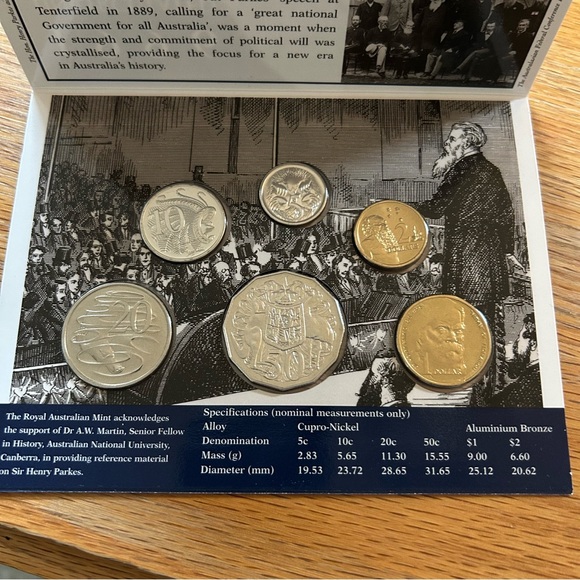 Royal Australian Mint 1996 - Uncirculated Coin Set - Sir Henry Parkes - Picture 7 of 11
